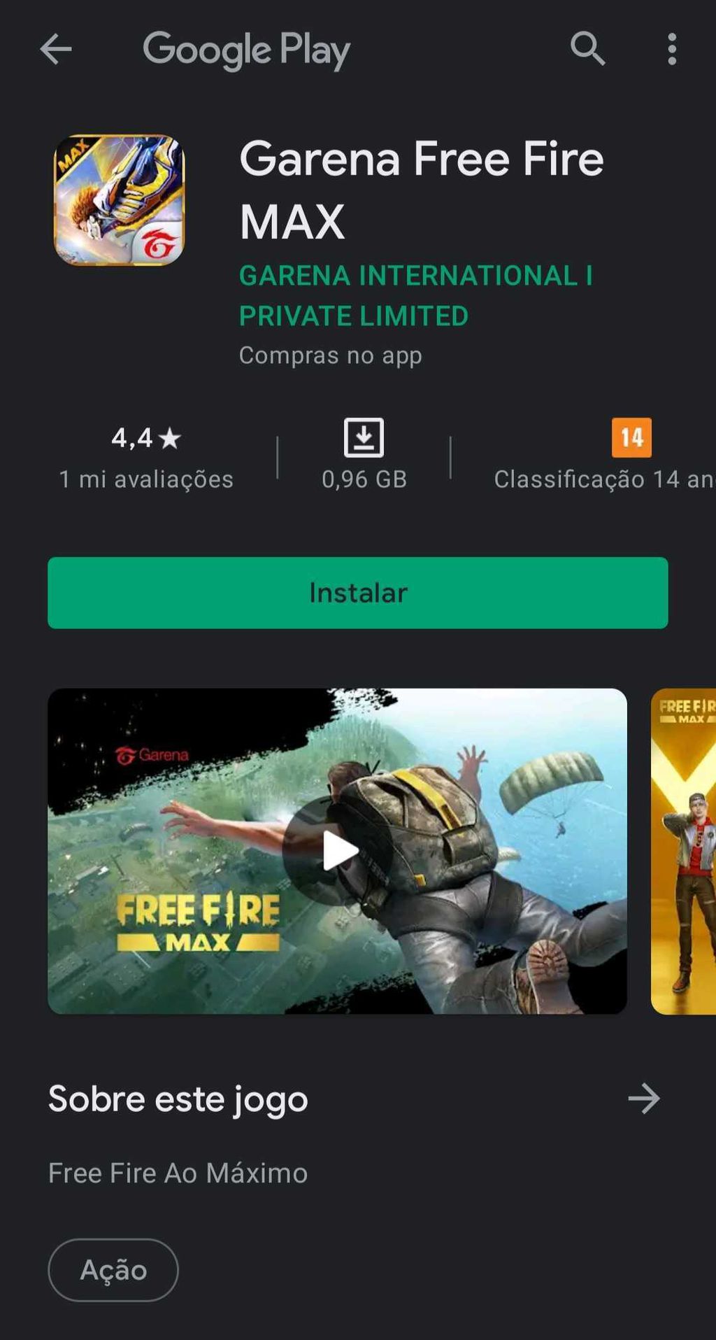 E Q Garena Free Fire MAX Garena International I Compras no app Instalar Sua  resenha Andrico gamer
