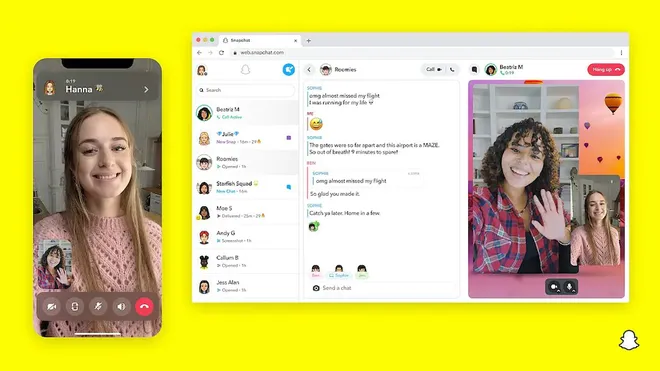 O Snapchat para Windows reproduz a experiência da versão web (Imagem: Reprodução/Snapchat)