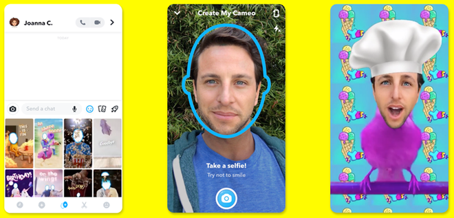 Snapchat apresenta recurso Cameos para inserir seu rosto em vídeos divertidos