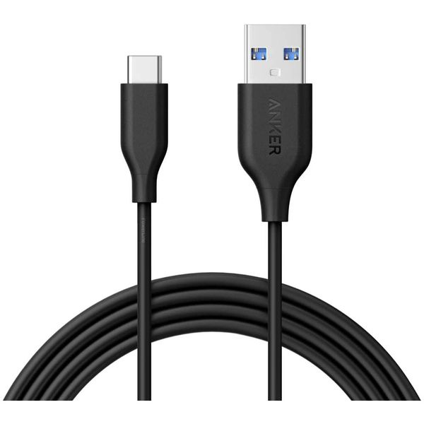 Cabo USB-C para USB 3.0, Anker Powerline, 1.8 metros, 5x mais resistente, Preto, Anker, Preto