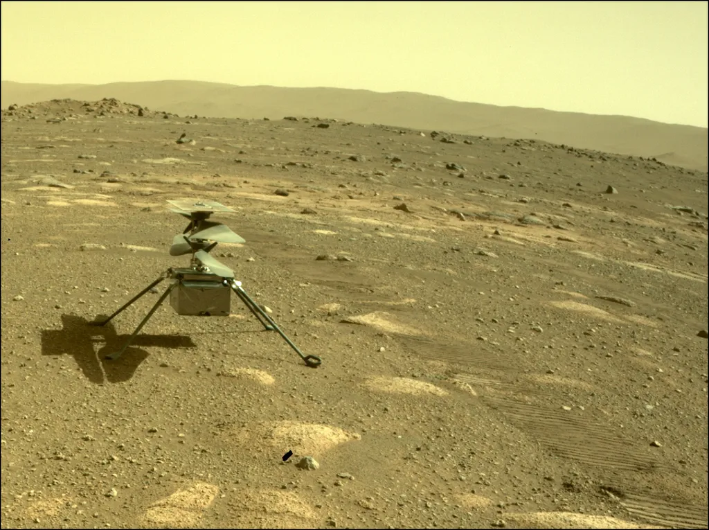 O Ingenuity foi enviado à Marte para demonstrar nossa capacidade tecnológica de decolar uma nave em outro mundo (Imagem: Reprodução/NASA/JPL-Caltech)