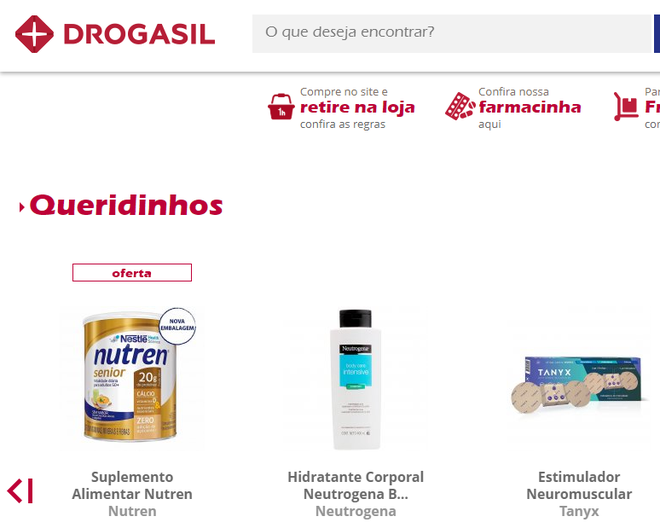 Farmácias online: a Drogasil realiza entregas em todo o território nacional (Captura de tela: Ariane Velasco)