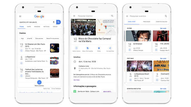 Google cria recurso em seu aplicativo para facilitar a busca por eventos