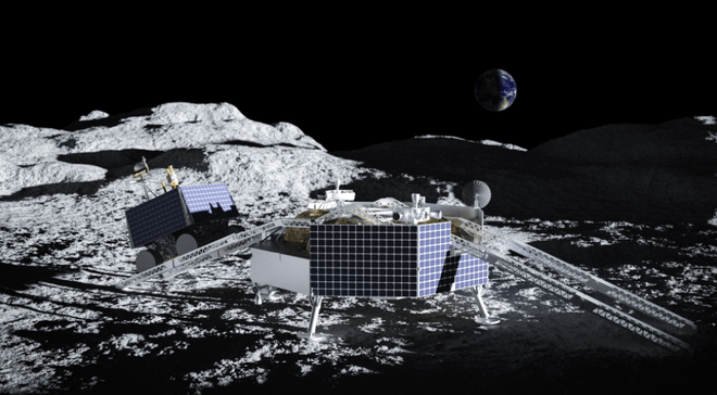 Ilustração do VIPER na superfície lunar (Imagem: Reprodução/NASA)