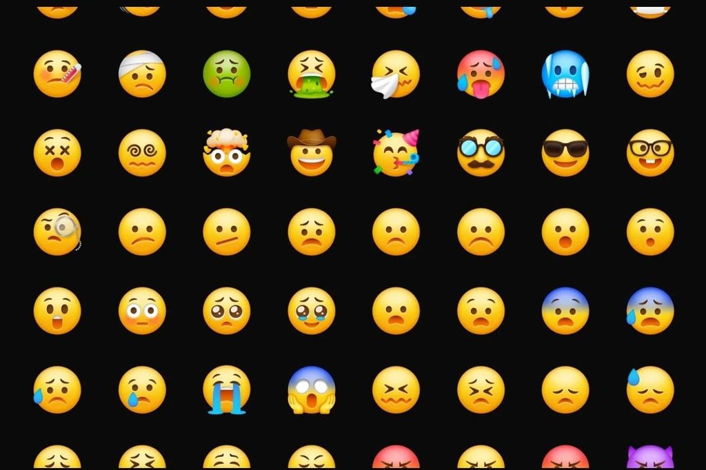 Nova cara dos emojis nos celulares da Samsung (Imagem: Reprodução/SamMobile)