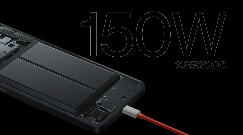 OnePlus 10R Endurance Edition é o modelo com 150 W de carregamento rápido e adaptador é incluso na caixa (Imagem: Reprodução/OnePlus)