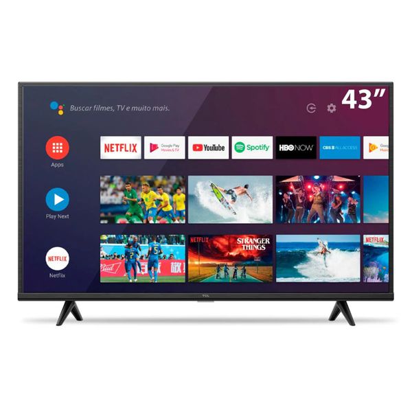 Smart TV LED 43" 4K TCL 43P615 com WiFi, Bluetooth, Google Assistant e Alexa