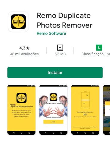 Baixe e instale o Remo Duplicate Photos Remover da PLay Store ou da App Store (Captura de tela: Matheus Bigogno)