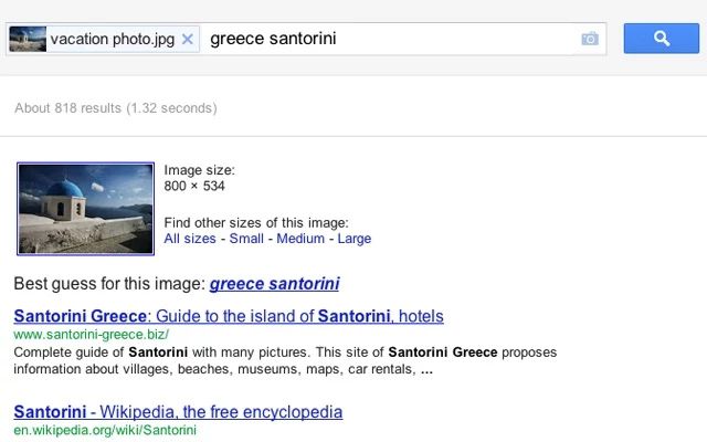 O Search by Image usa o sistema do Google Images para buscar por informações sobre uma imagem específica O Search by Image usa o sistema do Google Images para buscar por informações sobre uma imagem específica
