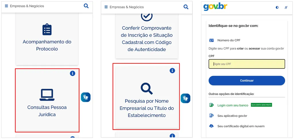 Acesse a plataforma com a conta Gov.br (Imagem: Captura de tela/André Magalhães/Canaltech)