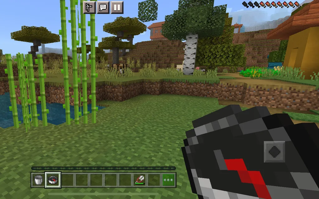 Bússola no Minecraft: item tem mais utilidade no modo sobrevivência do jogo (Captura de tela: Felipe Freitas)