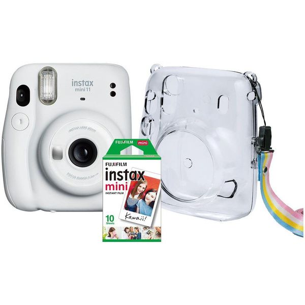 Instax Mini 11 Fujifilm Branco Flash Automático - com Acessórios