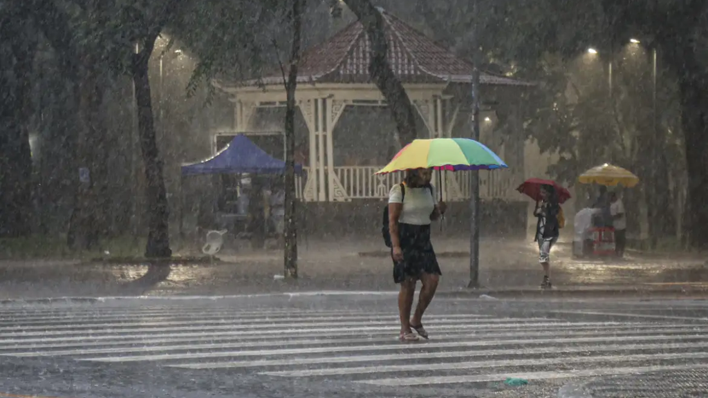 Pessoa com guarda-chuva