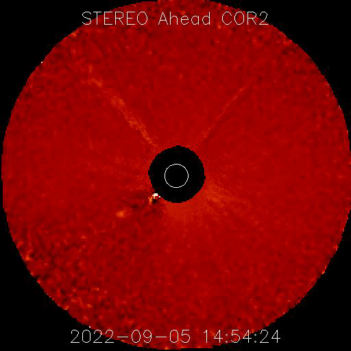 A explosão solar no lado oposto à Terra também foi registrada pela missão STEREO, da NASA (Imagem: Reprodução/NASA)