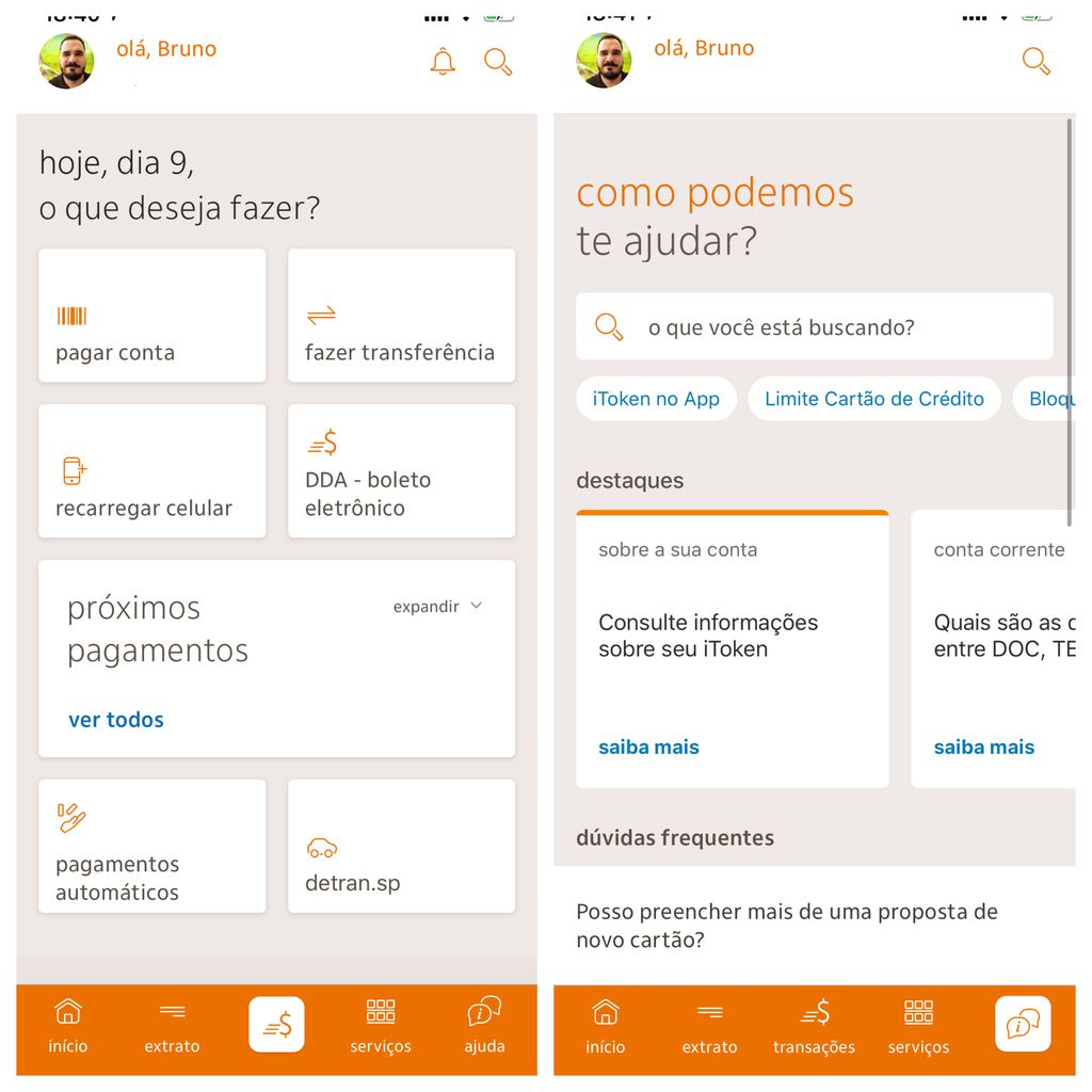 Itaú Mobile permite pagar contas, fazer transferências e até comprar moedas estrangeiras (Captura de tela: Bruno Salutes)