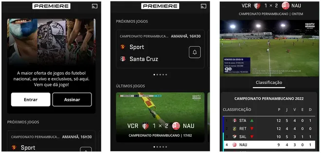 Jogos de futebol de 2022 na tela do smartphone futebol ao vivo online via