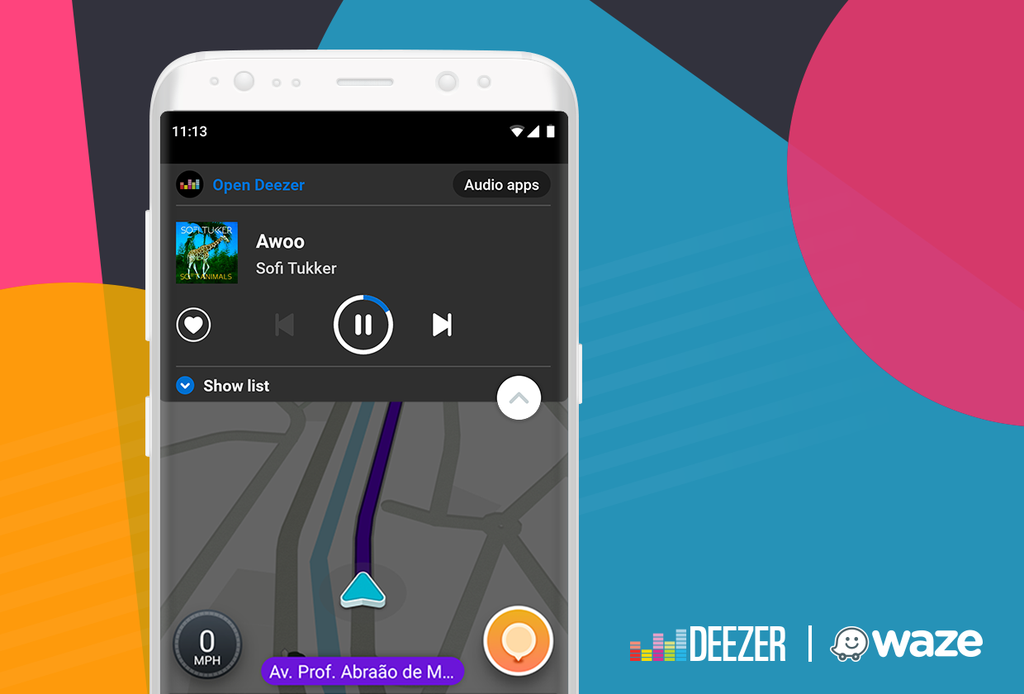 Integração do Deezer com o Wazer já está disponível também para Android (Imagem: Deezer)