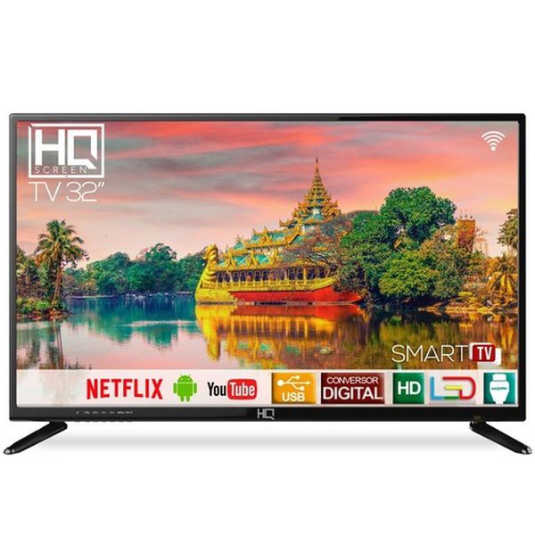 Smart TV LED 32" HQ HD HQSTV32N Netflix Youtube 2 HDMI 2 USB Wi-Fi no Shoptime [No boleto]