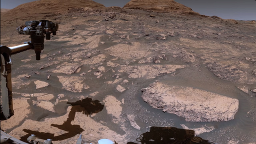 Foto panorâmica de Marte mostra detalhes do Monte Sharp pelos olhos do Curiosity