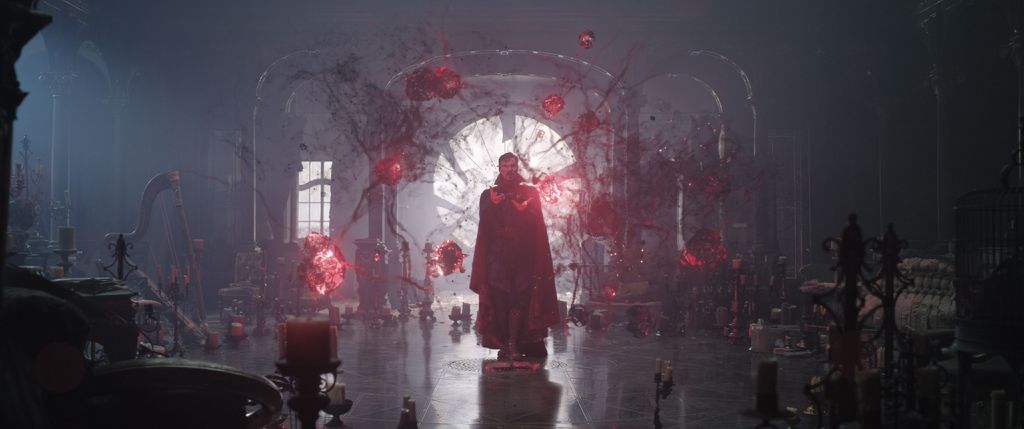Será que essa cena é do Doutor Estranho selando a influência maligna sobre Wanda no Darkhold? (Imagem: Divulgação/Marvel Studios)