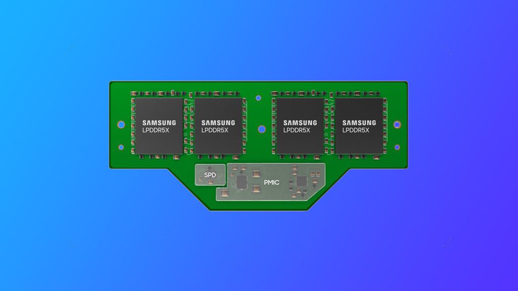 Novas memórias LPCAMM da Samsung têm 128 GB DDR5 em 60% menos