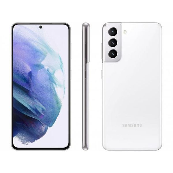 Smartphone Samsung Galaxy S21 128GB Branco 5G - 8GB RAM Tela 6,2” Câm. Tripla + Selfie 10MP [CUPOM]