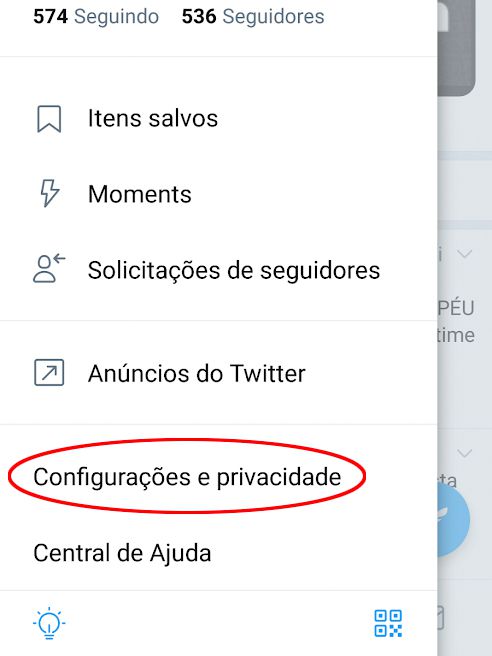 Abra as opções de configurações no Twitter (Foto: Reprodução/André Magalhães)