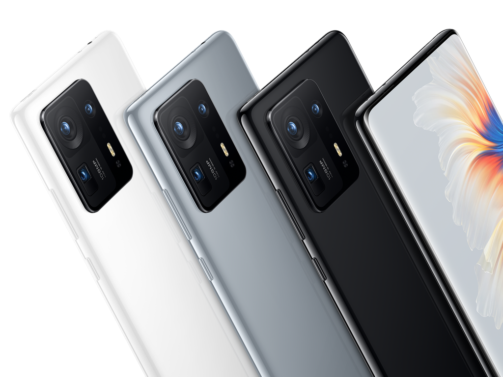 O Xiaomi Mi Mix 4 chega com corpo feito totalmente de cerâmica, com certificação IP68, nas cores branco, cinza e preto (Imagem: Divulgação/Xiaomi)