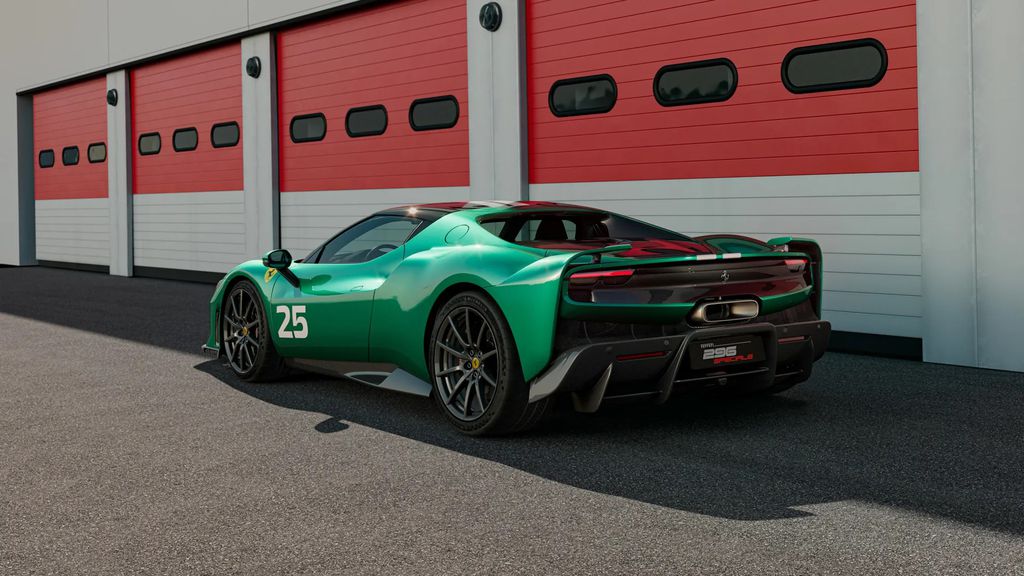 Ferrari 296 Speciale vista por trás