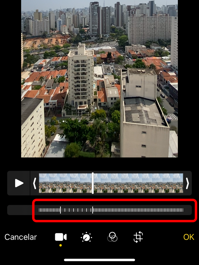 O espaçamento da área em câmera lenta pode aumentar ou diminuir. Captura de tela: Lucas Wetten (Canaltech)