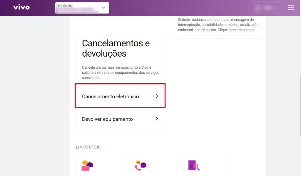 Como cancelar plano da Vivo online - Canaltech