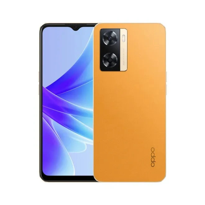 Oppo A77 4G será vendido com opção de cor laranja ou azul (Imagem: Divulgação/Oppo)