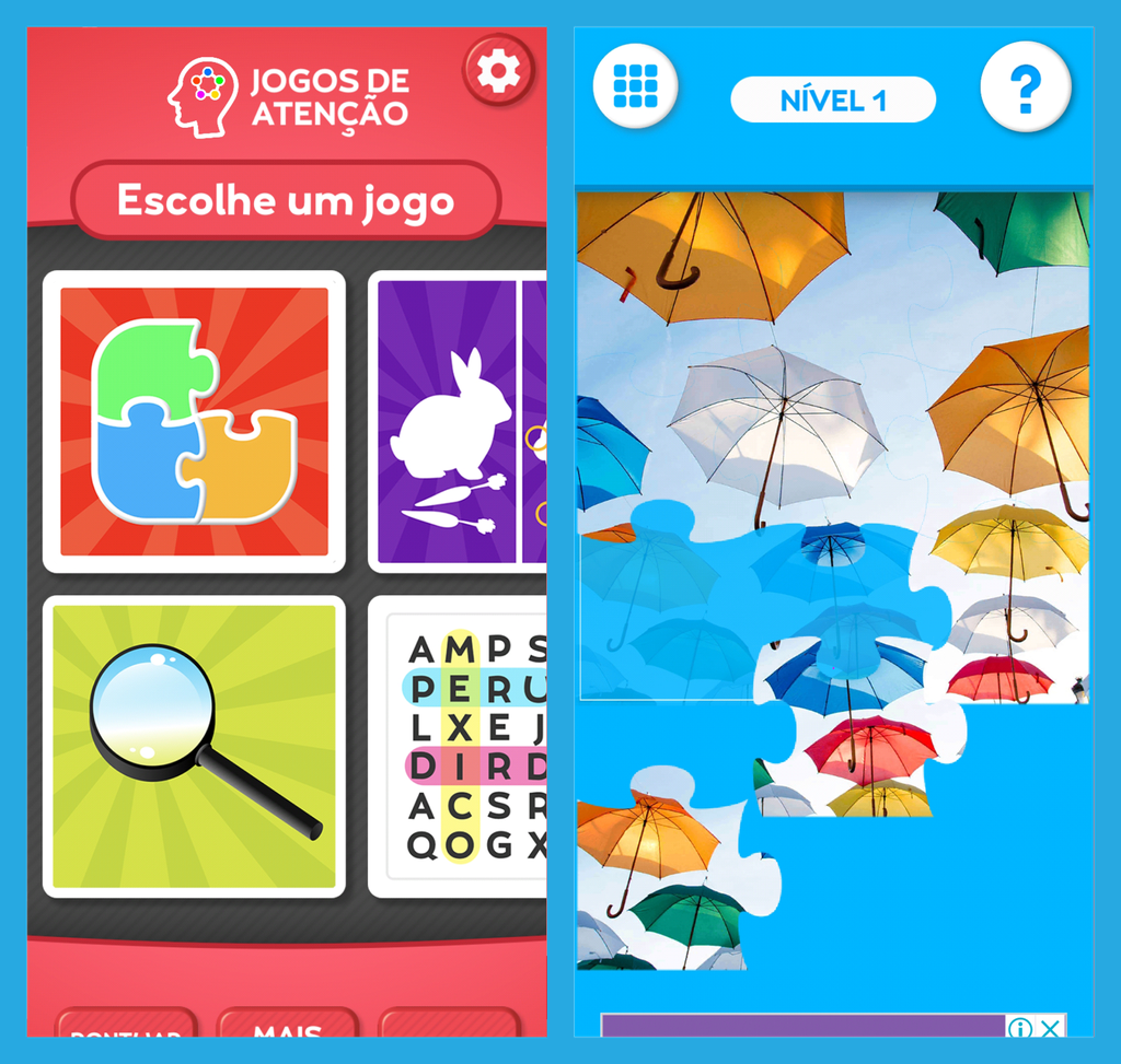 App reúne diversos jogos e atividades para o cérebro (Imagem: André Magalhães/Captura de tela)