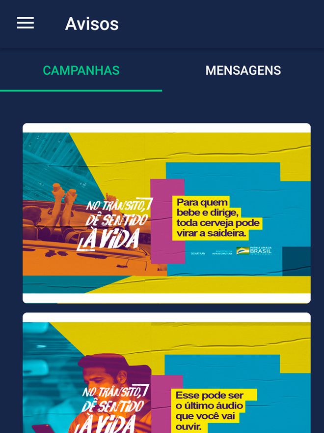 As mais recentes campanhas institucionais do Denatran estão disponívels (Foto: Reprodução/André Magalhães)