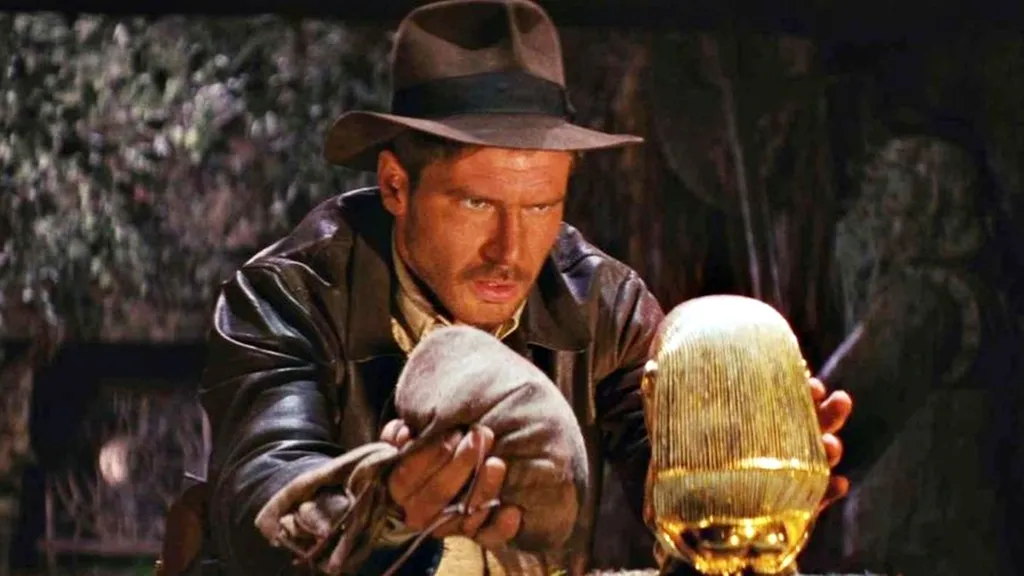 A forma como Indiana Jones simplesmente retira objetos de seu 