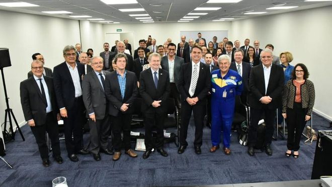 Marcos Pontes, junto do presidente eleito Jair Bolsonaro: ambos participaram de reuniões com representantes da comunidade tecnológico-científica brasileira (Imagem: Divulgação/PSL)