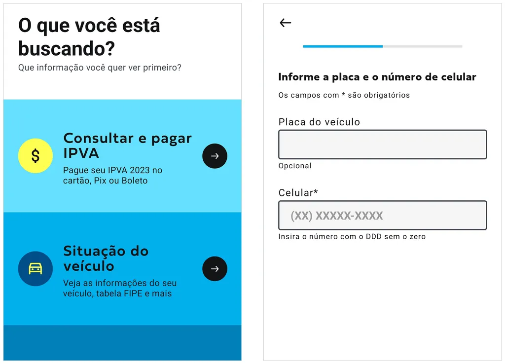 Aplicativo Gringo, para Android e iPhone, pode ser usado para consultar pagamentos e documentos do carro (Captura de tela: André Magalhães)