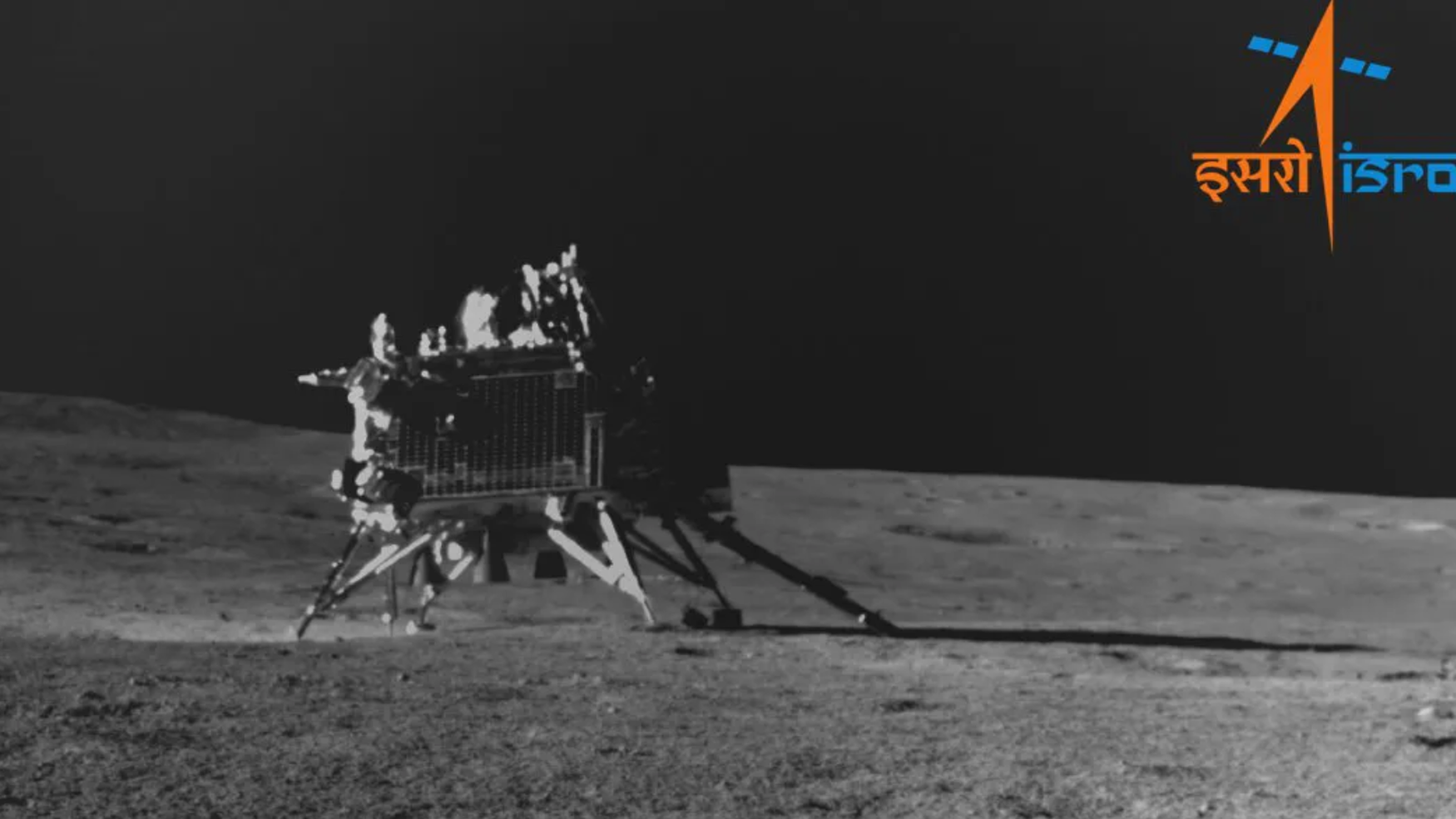 A NASA probe photographs the Chandrayaan-3 mission lander on the Moon