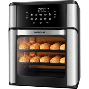 PARCELADO | Fritadeira Air Fryer Forno Oven 12L Mondial Preto/Inox 2000W 220V AFON-12L-BI