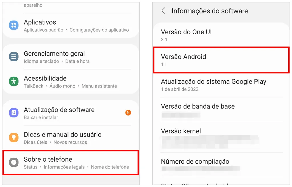 Acesse as configurações do telefone para saber a versão do Android (Captura de tela: Caio Carvalho)