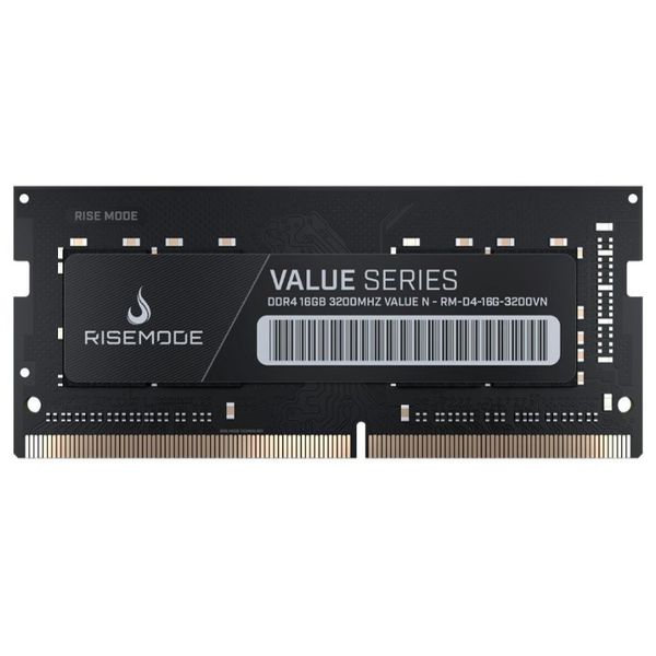 PARCELADO | Memoria Gamer Rise Mode Value, 16GB, 3200MHZ, DDR4, CL16, Para Notebook - RM-D4-16G-3200VN | CUPOM