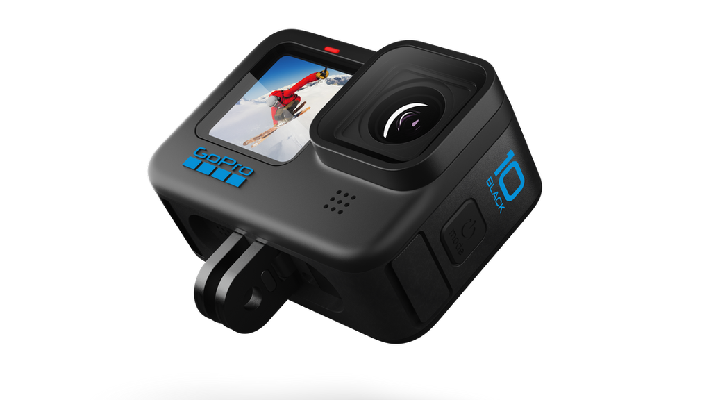 Com suporte embutido e modos Webcam e Live Streaming, a Hero 10 Black é versátil para reuniões, aula e tutoriais (Imagem: Divulgação/GoPro)
