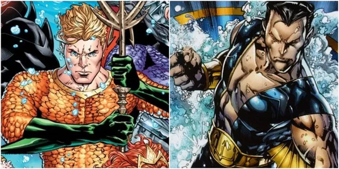 Aquaman, da DC Comics, e Namor, da Marvel Comics (Imagem: Reprodução/DC Comics/Marvel Comics)