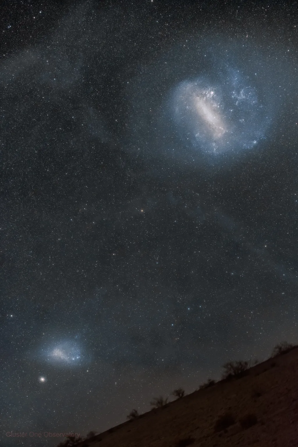 Nuvens de Magalhães fotografadas no Deserto do Atacama, no Chile (Imagem: Reprodução/Felipe Mac Auliffe López)