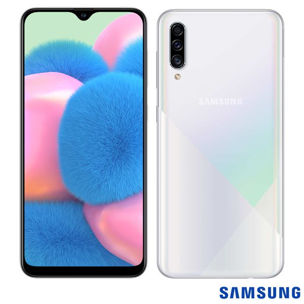 Samsung Galaxy A30s Branco, com Tela de 6,4", 4G, 64GB e Câmera de 25MP + 5MP + 8MP Ultra Wide 123° - SM-A307GZWBZTO [À VISTA]