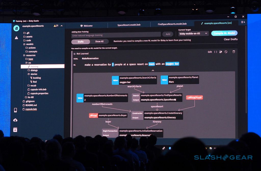 Interface do Bixby Developer Studio (Captura: SlashGear)