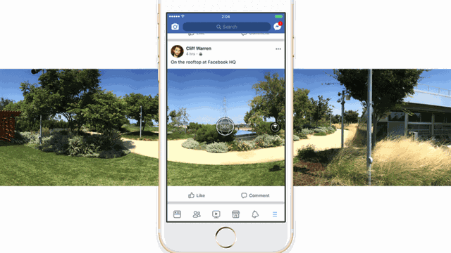 Aplicativo do Facebook agora permite tirar fotos em 360º