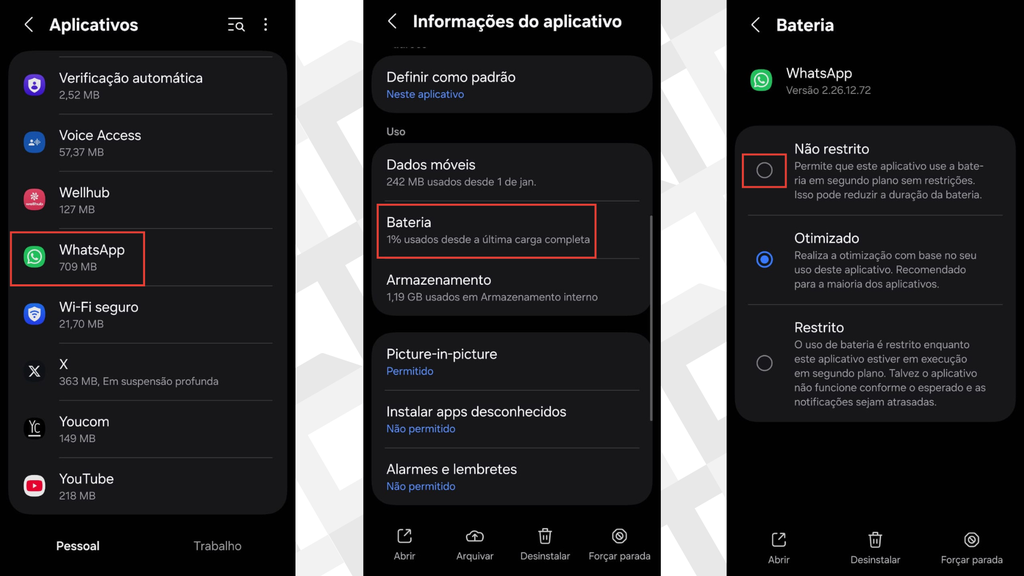 Passos para ajustar as notificações no WhatsApp