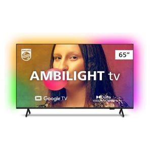 PARCELADO | Smart TV Philips Ambilight 65" 4K 65PUG7908/79, Google TV, Comando de Voz, Dolby Vision/Atmos, VRR/ALLM, Bluetooth