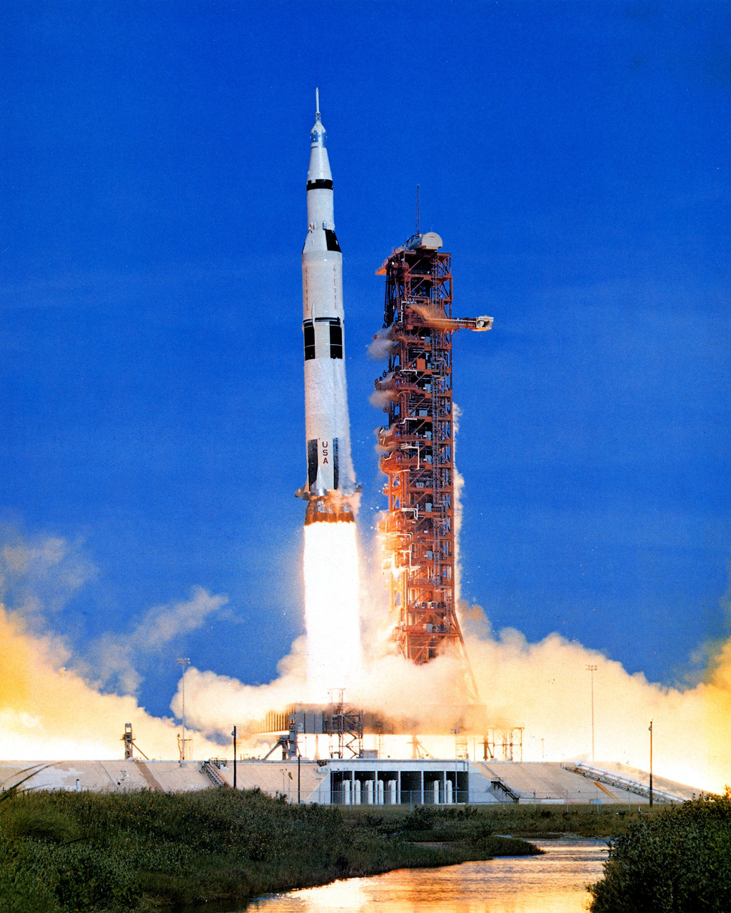 O lançamento da Apollo 15 (Imagem: Reprodução/NASA)